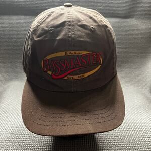 Bassmaster Baseball Cap Mens‎ One Size Fit Most Brown Adjustable Embroidered